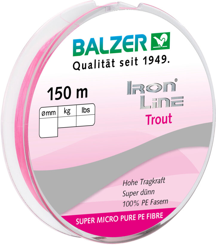 Balzer Iron Line Trout - Pink 0,06 mm