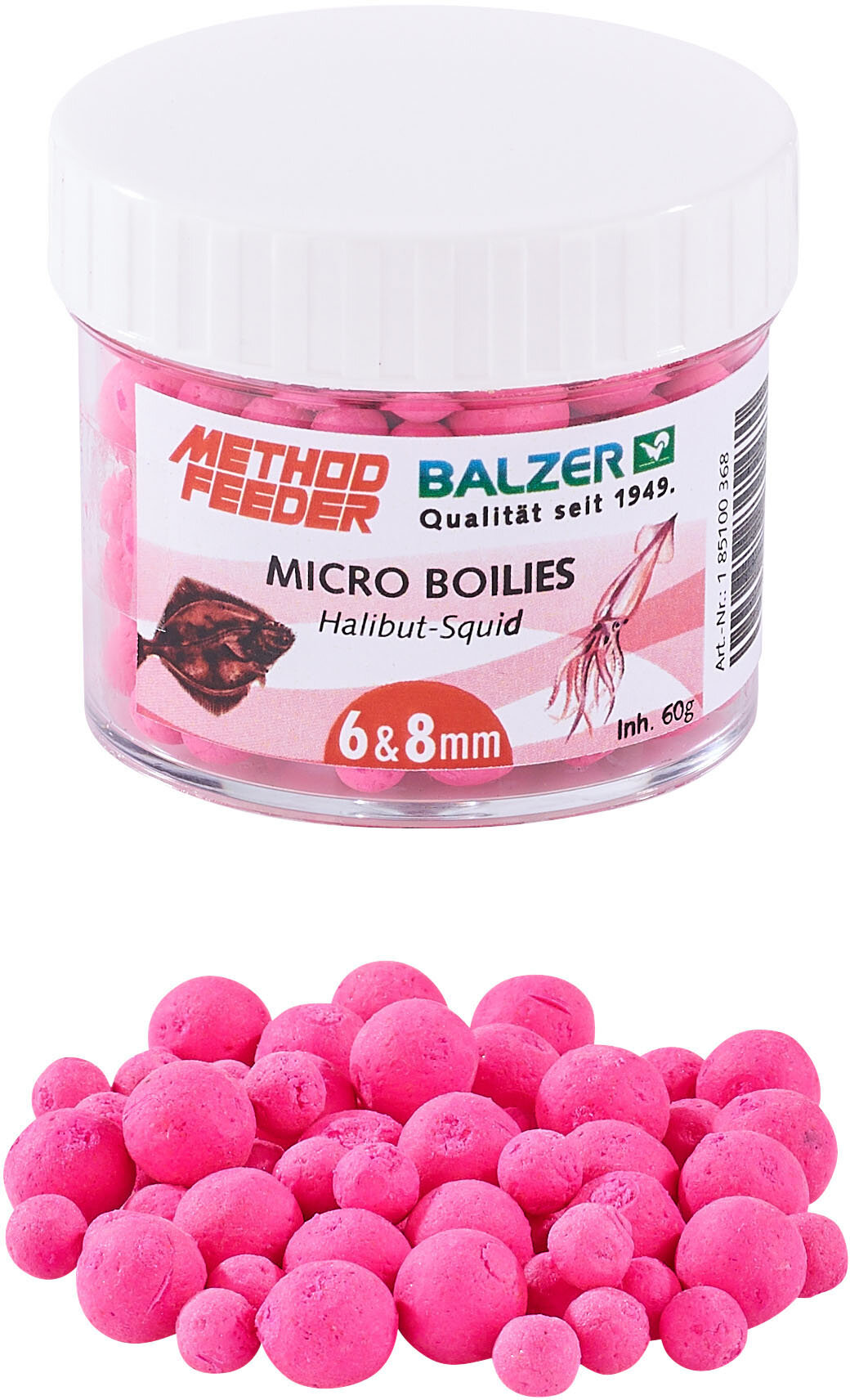 Balzer Method Feeder Micro Boilies 10 mm UV Brasem 60 g Feeder Fishing