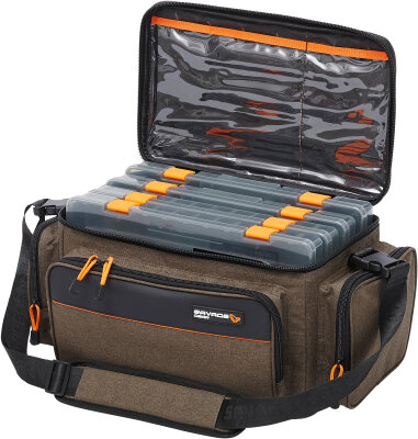 Savage Gear System Box Bag L mit 4 Boxen