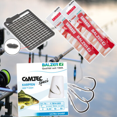 Fischzeux Freilauf Karpfenset 2x Base-X Carp 3 lbs + 2x Quick NOVA FS 5000