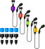 Prologic K1 Mini Hanger Chain Set - Red/Yellow/Green + 3 Blue