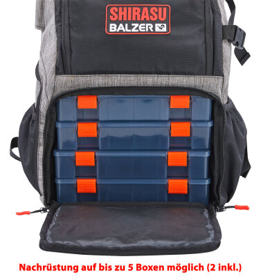 Balzer Shirasu Spinnfischer Rucksack - mit 2 Boxen