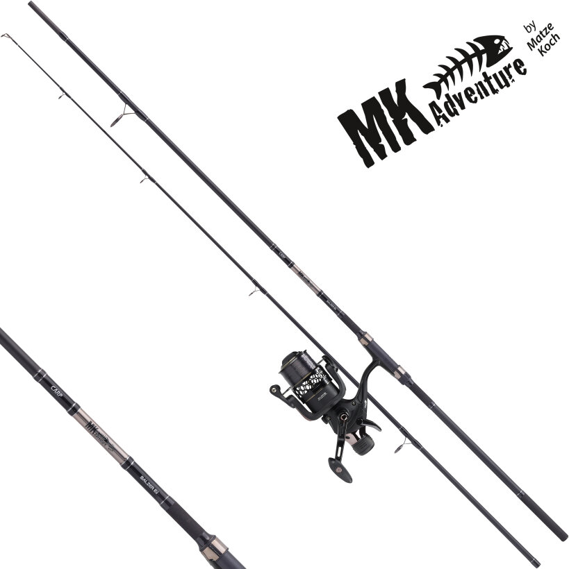 Balzer Profi Karpfenset "MK Adventure Combo Carp 3,00m mit Freilaufrolle"