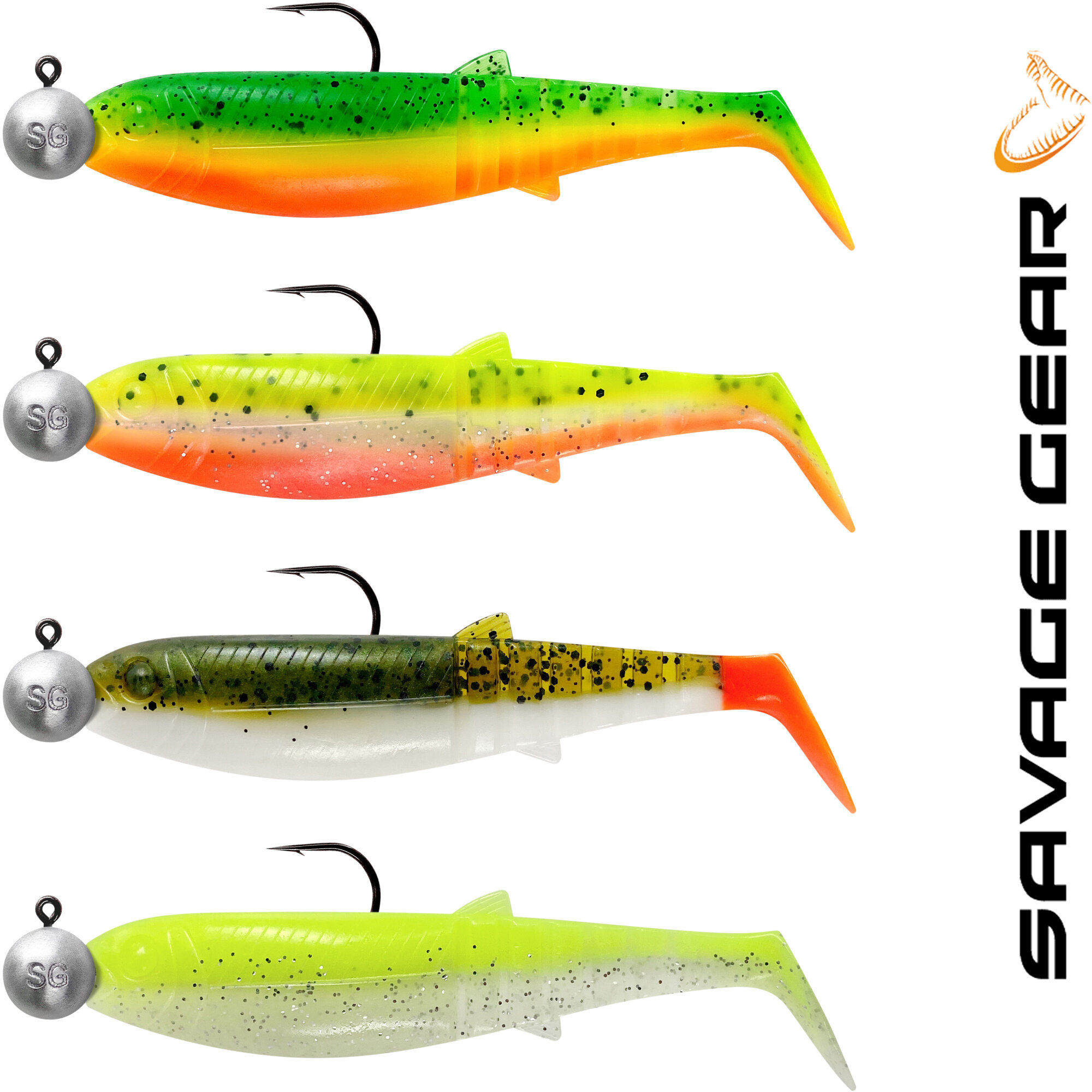 Shad Spinning Savage Gear Cannibal Shad Kit - Confezione Da 6 Di Efficaci Shad In Più Colori Con Teste Jig - Ideale Per I Pescatori Che Mirano Al Pesce Persico E Al - Foto 10