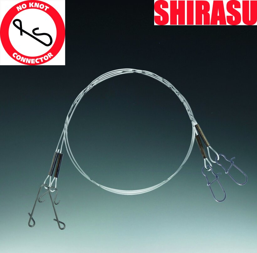 Balzer Shirasu Fluorocarbon Rig mit Snap + No Knot 0,50mm