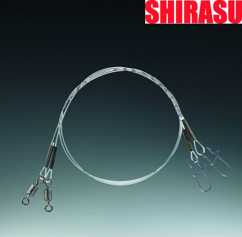 Balzer Shirasu Fluorocarbon Rig mit Snap + Tonne 0,50mm