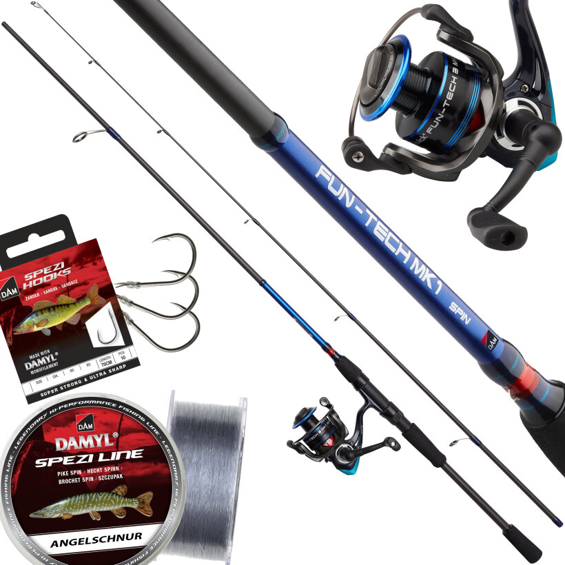 DAM Angelset Profi Fun-Tech MK 1 - Raubfisch Allround 2,44 m / 4000FD +Zubehör