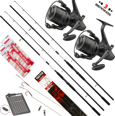 Fischzeux Freilauf Karpfenset 2x Base-X Carp 3 lbs + 2x...