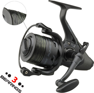 Fischzeux Freilauf Karpfenset 2x Base-X Carp 3 lbs + 2x Runshift 3L FS