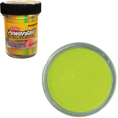 Berkley Powerbait Glitter Trout Dough - Chartreuse Glitter