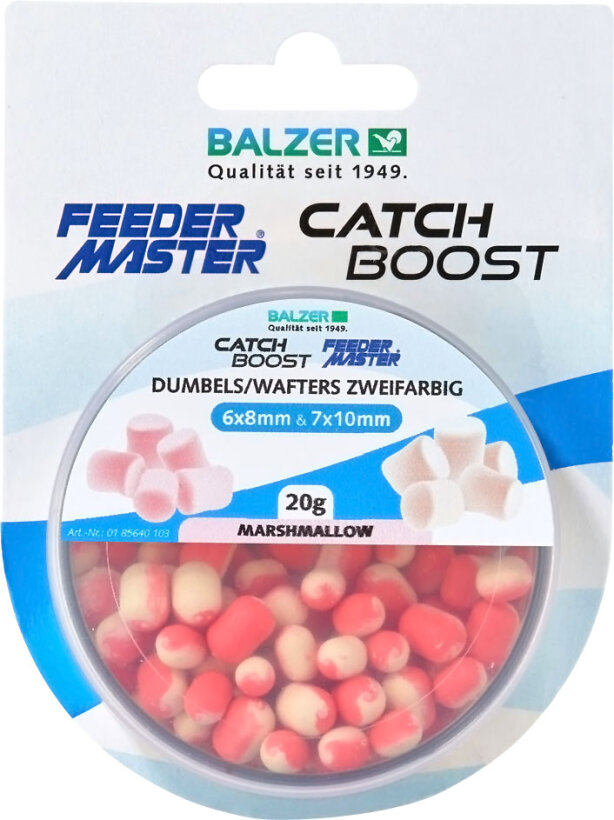 Balzer Feedermaster Catch Boost DUMBELLS (Wafter) - Pink-weiß Marshmellow