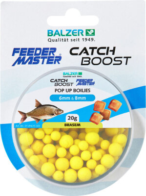 Balzer Feedermaster Catch Boost Boilies Pop up - Gelb Brasem