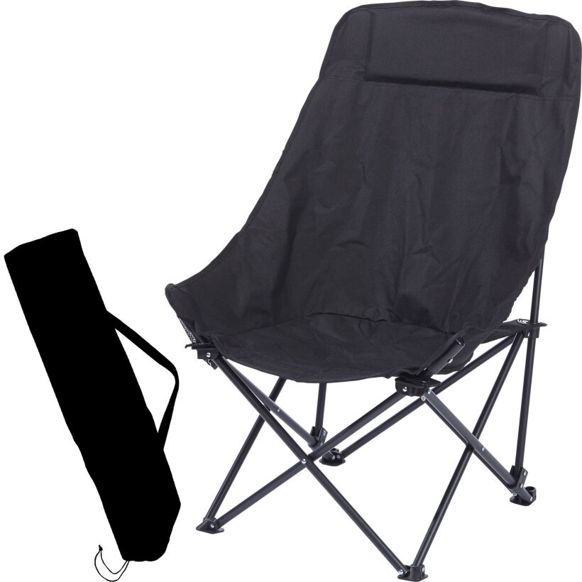 Balzer Komfort Faltstuhl mit Nackenbereich schwarz