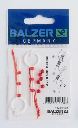 Balzer Schnurstopper aus Glasperlen, 6 Stk