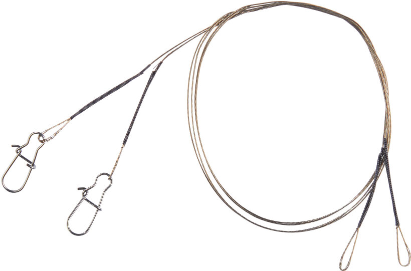 Balzer 1x7 Niroflex Edelstahlvorfach mit Snap und Schlaufe 20 cm