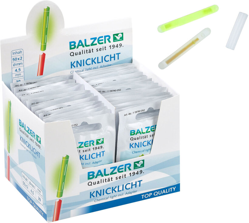 Balzer Knicklichtbox 100 Stk. (50 x 2 Stk.) - Grün