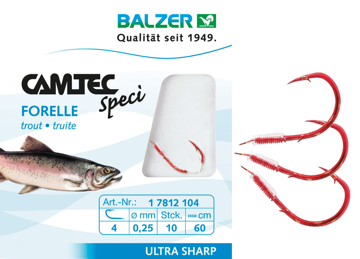 Balzer Camtec Special Edition Angelhaken Forelle Barsch Wurm Karpfen Weissfisch