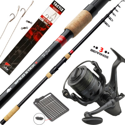 DAM Profi Karpfenset Spezi Stick II Tele Carp + Runshift FS Doppelpack